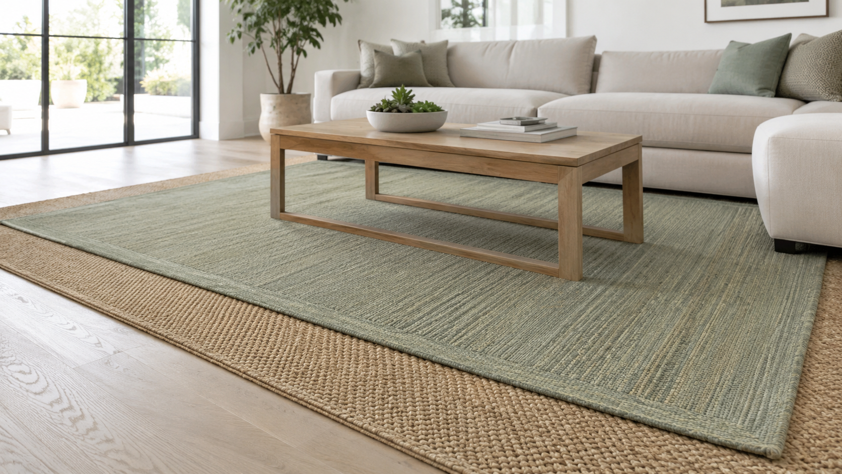 Earthy Neutral Layered Rugs Jute Vintage